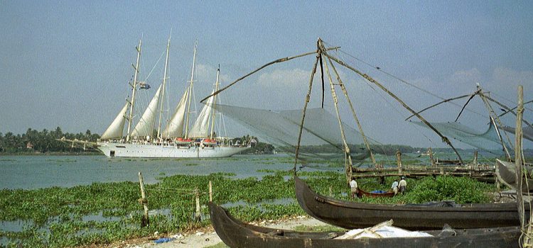 sailing ship in Kochi Visiting the historic area of Fort Cochin