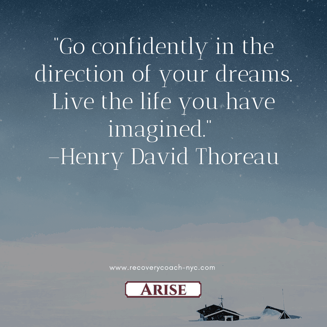 Henry David Thoreau quote Control is a benefit of your recovery plan. In this image quote you see Henry David Thoreau's quote on confidence and control