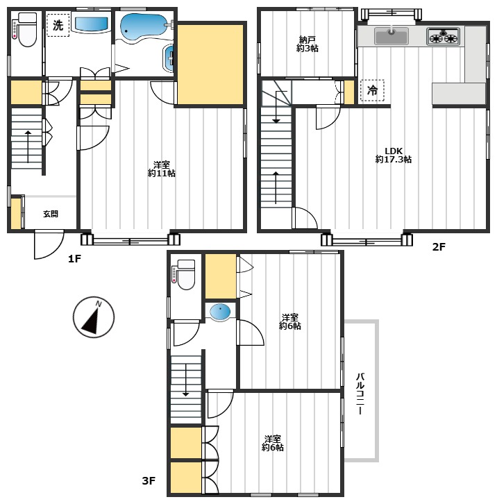 E-Housing Kita-ku Takinogawa 5-chome Rental house for Rent | 3SLDK