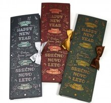 čokoladno pismo v Novoletnem ovitku