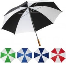 golf dežnik 130cm les raven roč bel barva