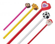 grafitni svinčnik z radirko različnih oblik