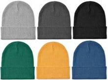 pletena kapa beanie z zavihkom