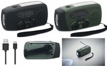 radio LED svetilka dynamo solar