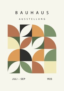 Collezione Bauhaus, Manifesto della mostra Bauhaus (verde-arancione-beige - Germania, Europa)