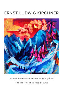 Art Classics, Ernst Ludwig Kirchner: Winterlandschap bij maanlicht - exh. poster - Duitsland, Europa)