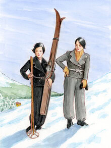 Sarah Morrissette, poserende skiërs
