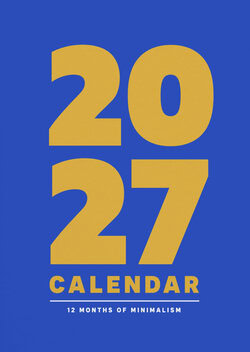 Minimalismus Wandkalender und Terminplaner 2027 mit großen Kalenderboxen und modernem, schlichtem Design & schönen Farben