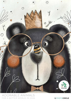 2026 Adorable Animals kids calendar – cute animal illustrations for bright and happy children’s rooms