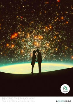 2026 Wall Calendar by Taudalpoi with illustrations of surreal fantasy space landscapes