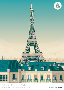 La Belle France Calendar 2026 with vintage French illustrations – sustainable wall calendar & perfect gift for France lovers