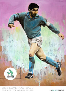 One Love Football 2027 wall calendar – artistic illustrations of legendary football players for fans