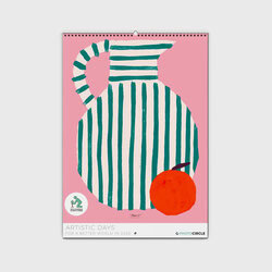 Artistic Days 2026 Kitchen Calendar – colourful kitchen illustrations for a creative, cheerful home