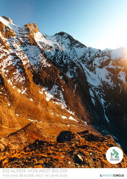 2026 Alps Calendar – wall calendar with mountain landscapes from east to west, photographed by Sebastian Scheichl