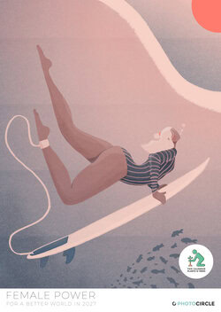 Female Power 2027 design calendar – empowering illustrations of strong inspiring women