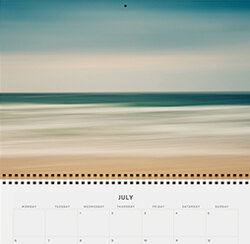 Abstract Seascapes Planner 2026 – Minimalist folding wall calendar with plenty of space for appointments and notes