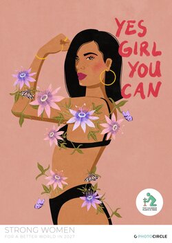 Empowerment Calendar 2027 by Raissa Oltmanns – pink feminist illustrations with motivational quotes about self-love & women empowerment