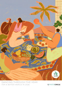 2026 calendar with vibrant illustrations by Arty Guava – feminine, expressive and climate-friendly