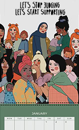 Better Together Terminplaner und Organizer 2027 von Kiki van den Molen mit farbenfrohen Illustrationen und großen Kalenderfeldern