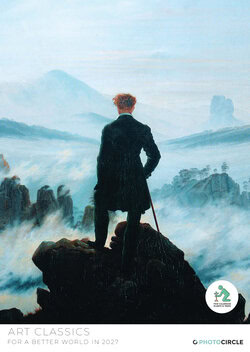 Illustrated art calendar with classic paintings by Monet, Van Gogh and renowned masters of art history.