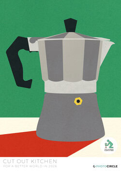 2026 Cut Out Kitchen calendar – playful minimalist kitchen illustrations by Rosi Feist