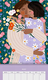 A Year of Motherhood Planner and Organizer 2027 by Bea Müller with heartfelt illustrations and spacious calendar boxes