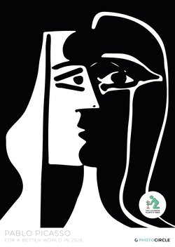 2026 Picasso art wall calendar – famous line drawings and abstract illustrations
