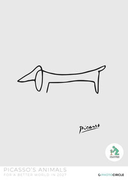 Picassos Tierzeichnungen Kalender 2027 – Picassos minimalistische Tier-Strichzeichnungen als Wandkalender