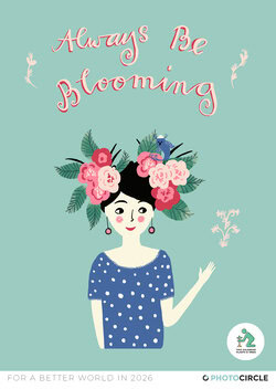 2026 Always Be Blooming Art Calendar with inspiring and motivating illustrations by Constanze Guhr