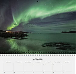 Nordlichter Klappkalender & Organizer 2026 mit Polarlicht-Fotografie von Sebastian Worm – nachhaltiger Wandplaner mit Platz für Termine