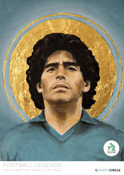 Fußballlegenden Kalender 2026 – Portraits von Maradona, Pelé & Co. von David Diehl für Fußballfans