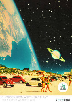 Taudalpoi Glimpses From Another Galaxy Kalender 2027 – Organizer mit surrealen Space-Illustrationen & viel Platz für Notizen