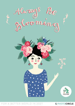 Always Be Blooming Kalender 2027 mit inspirierenden Sprüchen & Illustrationen von Constanze Guhr – nachhaltiger Wandkalender