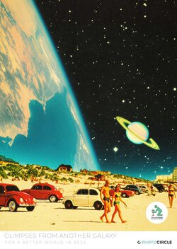 Taudalpoi Glimpses From Another Galaxy Calendar 2026 – surreal space illustrations with organizer & planner function