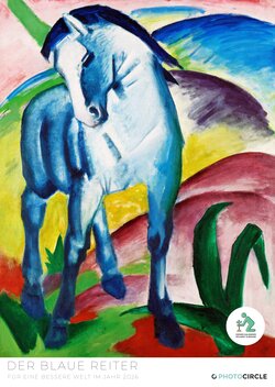  Blauer Reiter art calendar 2026 with expressionist paintings in A2, A3 & A4