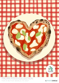 Italian Food Collection Calendar 2027 with colorful illustrations of Italian food by Studio Dolci.