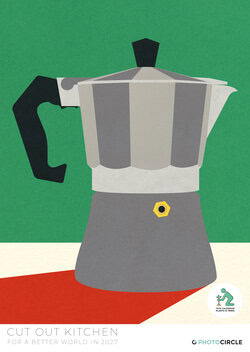 Cut Out Kitchen 2027 art calendar – playful minimalist kitchen illustrations by Rosi Feist