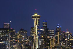 Melanie Viola, Seattle Skyline at Blue Hour - United States, North America)