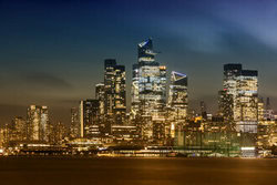 Melanie Viola, Striking NYC Skyline with Hudson Yards in the Evening