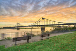 Michael Valjak, Krefeld-Uerdingen bridge at sunrise