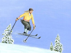 Sarah Morrissette, Skifahrerin mit gelbem Pullover