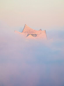 Nils Steiner, Elbphilharmonie Hamburg in the fog - Germany, Europe)