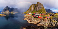 Achim Thomae, Rainbow Lofoten Islands Norway - Norway, Europe)