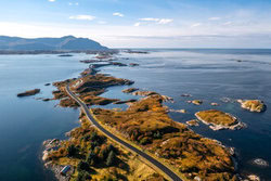 Achim Thomae, Aerial View of Atlantic Ocean Road Norway - Norway, Europe)