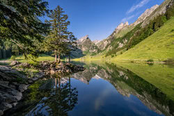 Achim Thomae, Seealpsee und Säntisblick Appenzeller Land - Schweiz, Europa)