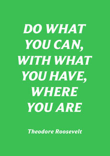 Typo Art, Theodore Roosevelt- Do what you can, with what you have, where you are