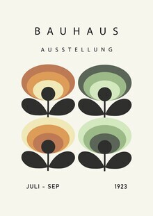 Bauhaus Collection, Bauhaus Retro Design Poster orange-beige-grün - Deutschland, Europa)