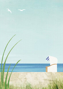 Henry Rivers, Strandkorb am Ostseestrand - Deutschland, Europa)