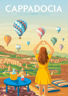 François Beutier, Cappadocia Love Valley Turkey Travel Art print