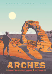 François Beutier, Arches National Park United states travel poster art print